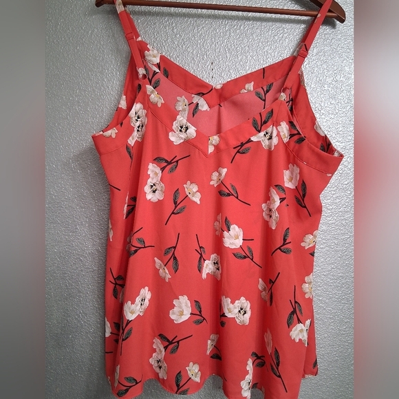Torrid Coral Floral Sleeveless Blouse  Size 0 - Picture 13 of 13